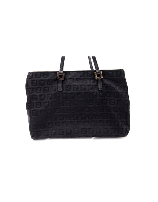 Fendi Tote Bag Black Pumpkin