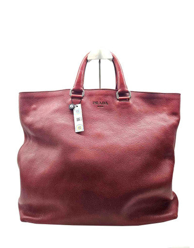 Prada Shopping Cuero Rojo