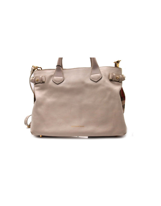 Burberry Shopping Leather Ivory