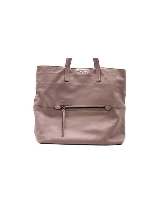 Miu Miu Shopping Leather Grey
