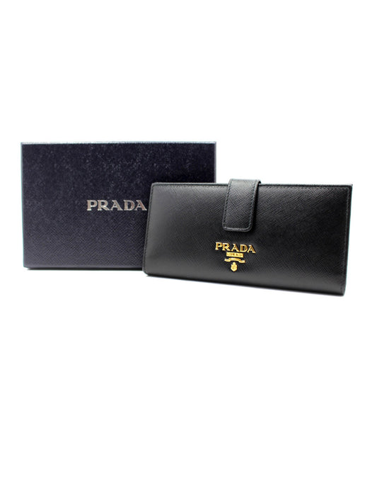 Prada Black Saffiano Portfolio
